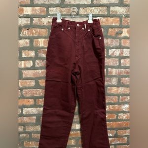 Rockies burgundy straight leg pants